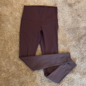 Lululemon High-Waisted Leggings 28” size 8- Dark Purple